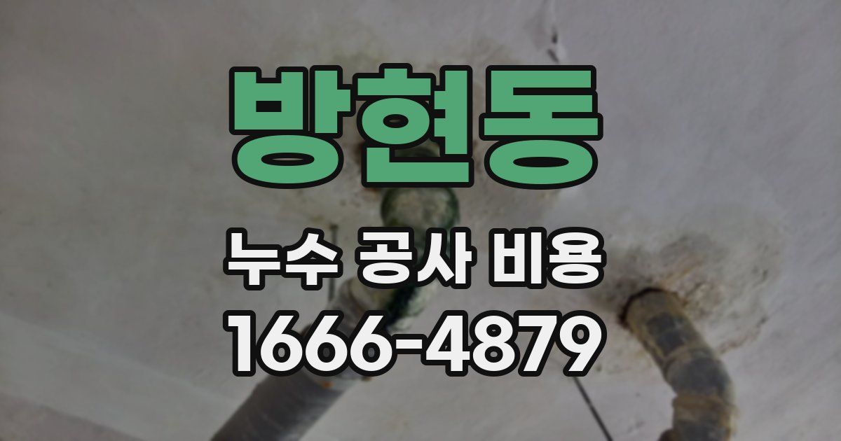 방현동 누수 공사 비용