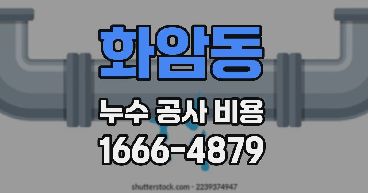 화암동 누수 공사 비용
