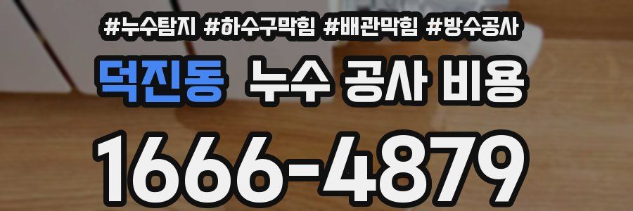 덕진동 누수 공사 비용