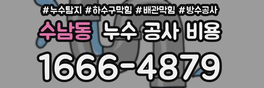 수남동 누수 공사 비용