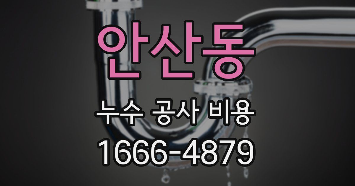 안산동 누수 공사 비용