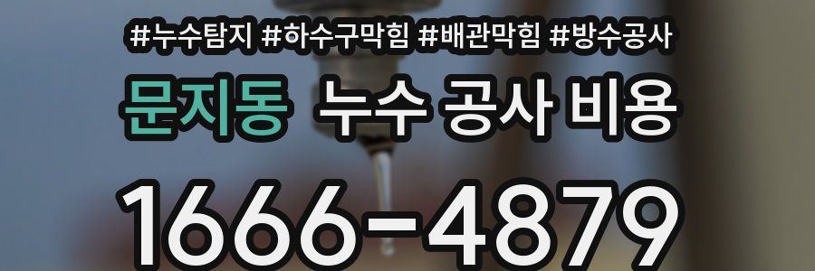 문지동 누수 공사 비용