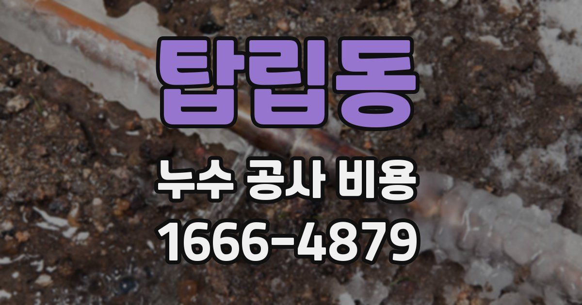 탑립동 누수 공사 비용