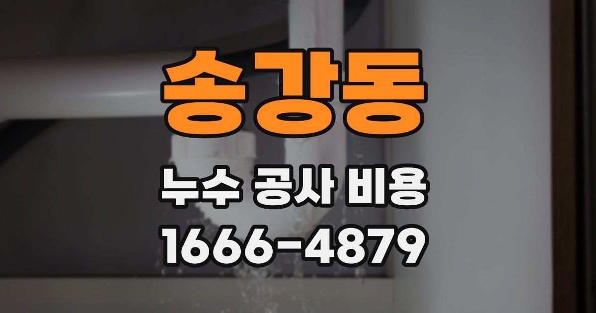 송강동 누수 공사 비용