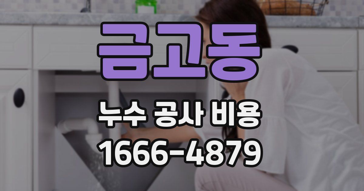 금고동 누수 공사 비용