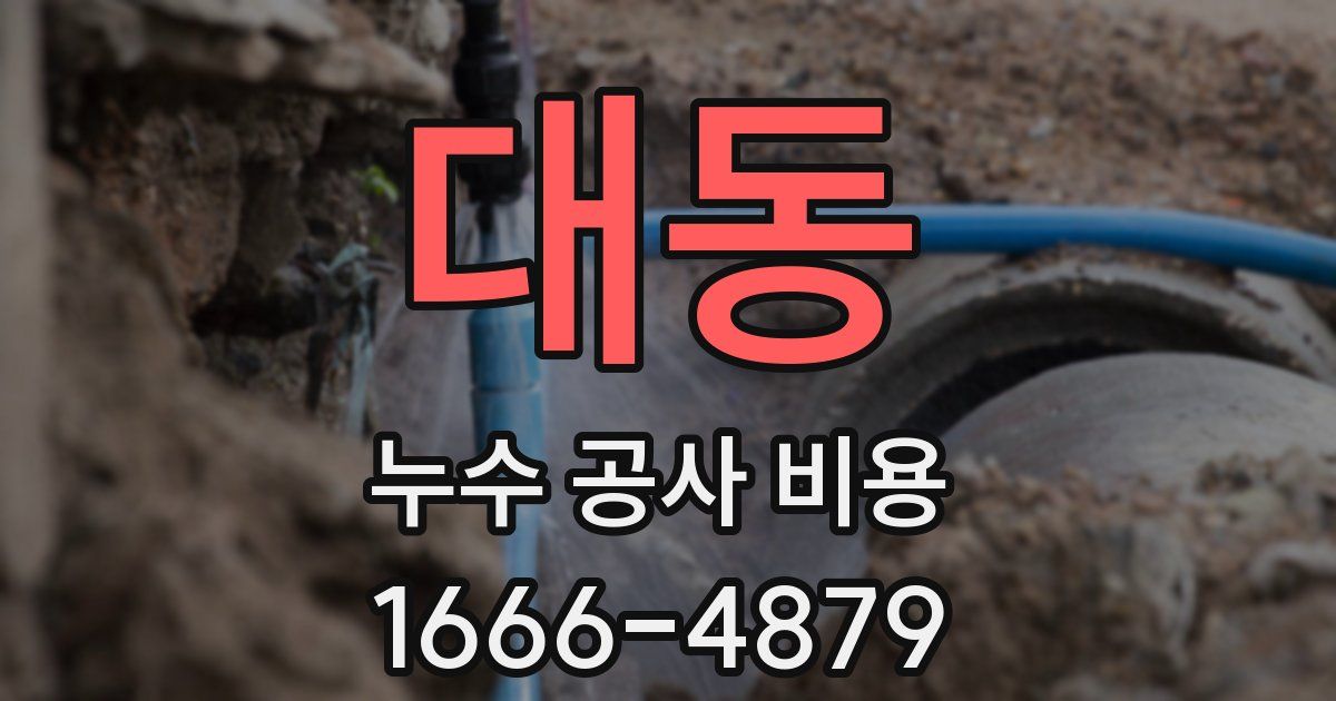 대동 누수 공사 비용