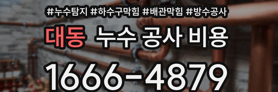 대동 누수 공사 비용