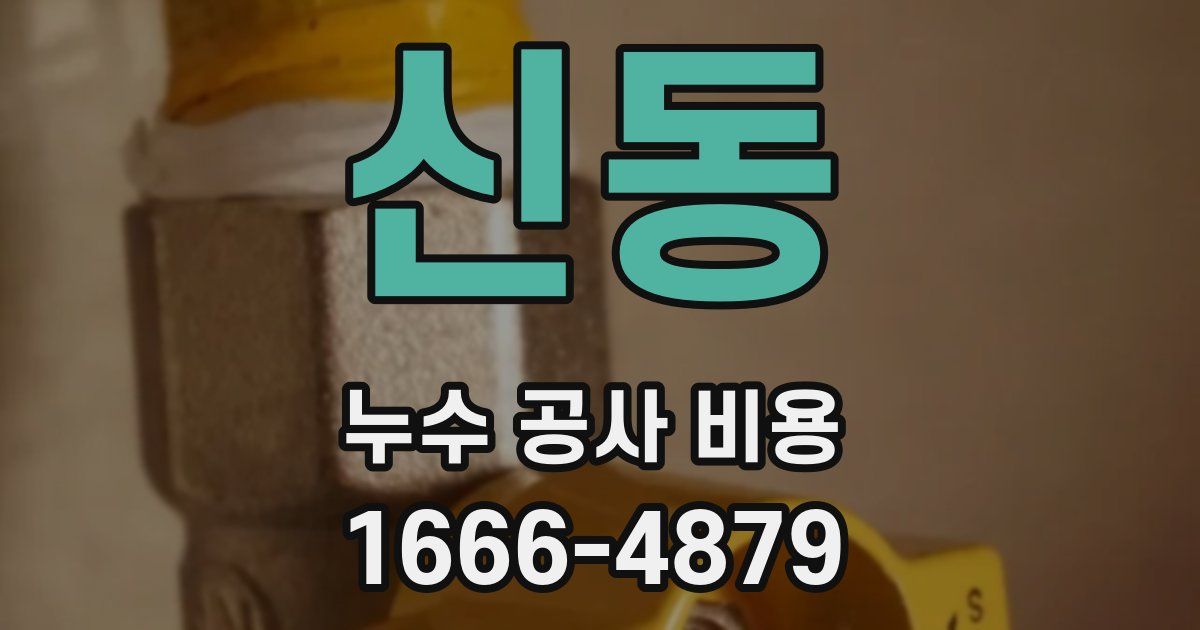 신동 누수 공사 비용