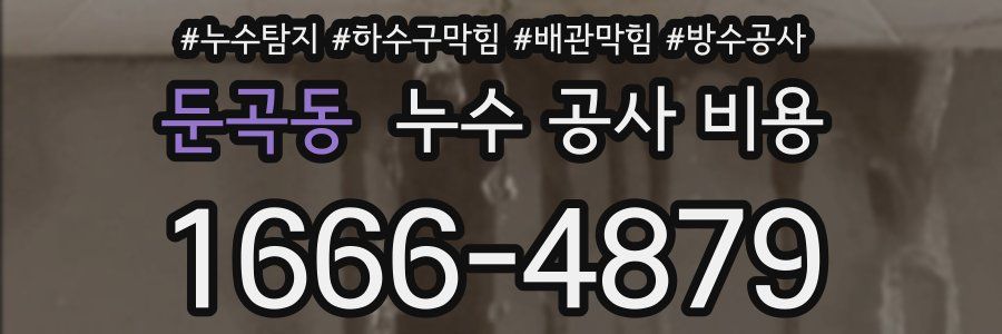둔곡동 누수 공사 비용