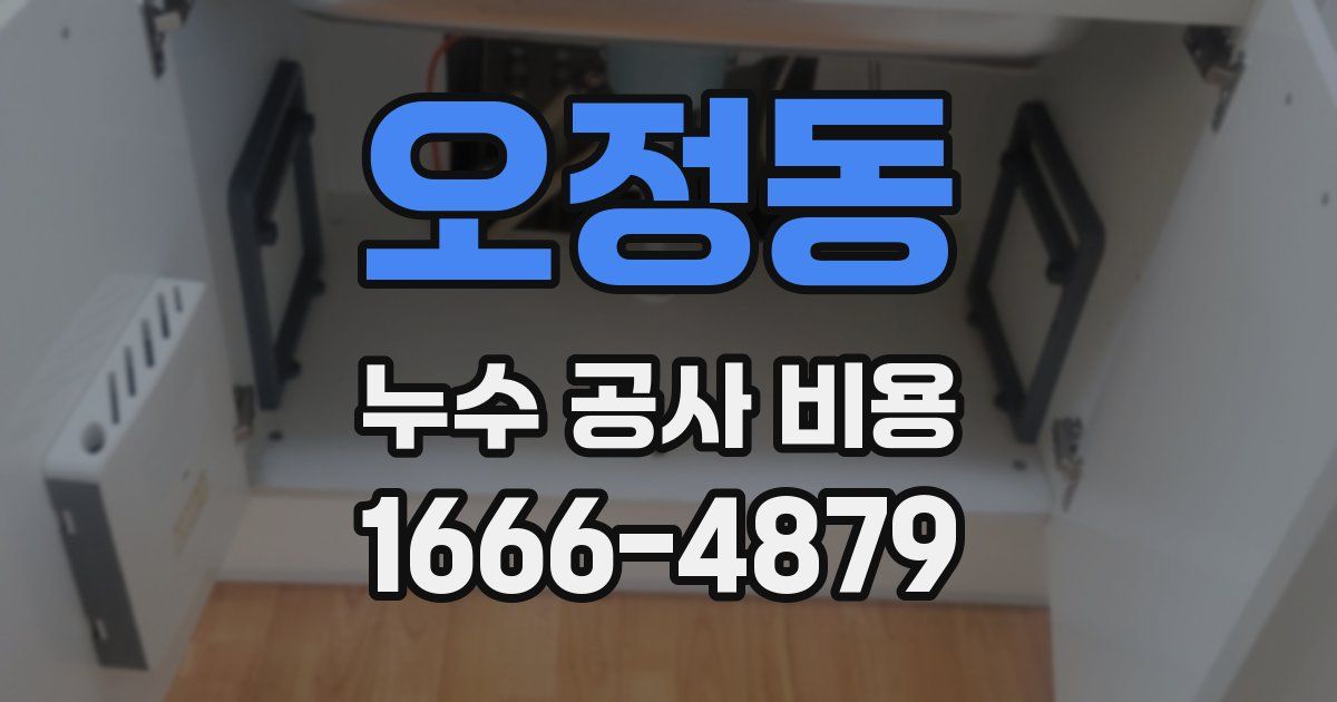 오정동 누수 공사 비용