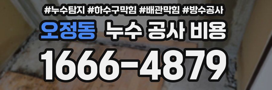 오정동 누수 공사 비용