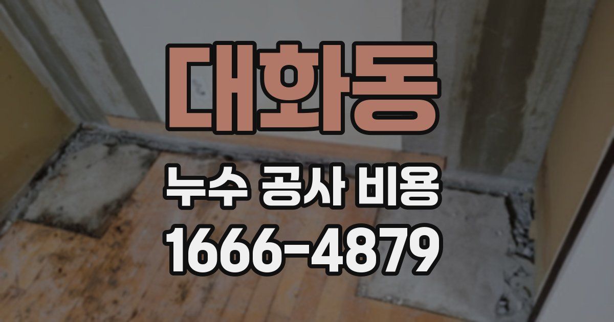 대화동 누수 공사 비용