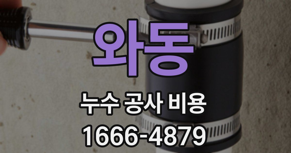 와동 누수 공사 비용