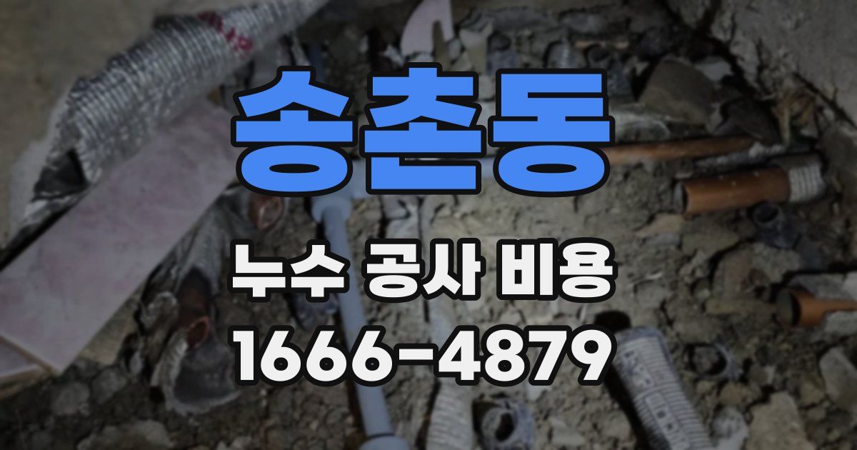 송촌동 누수 공사 비용