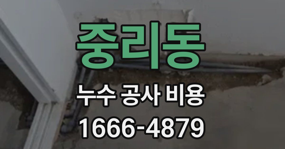 중리동 누수 공사 비용