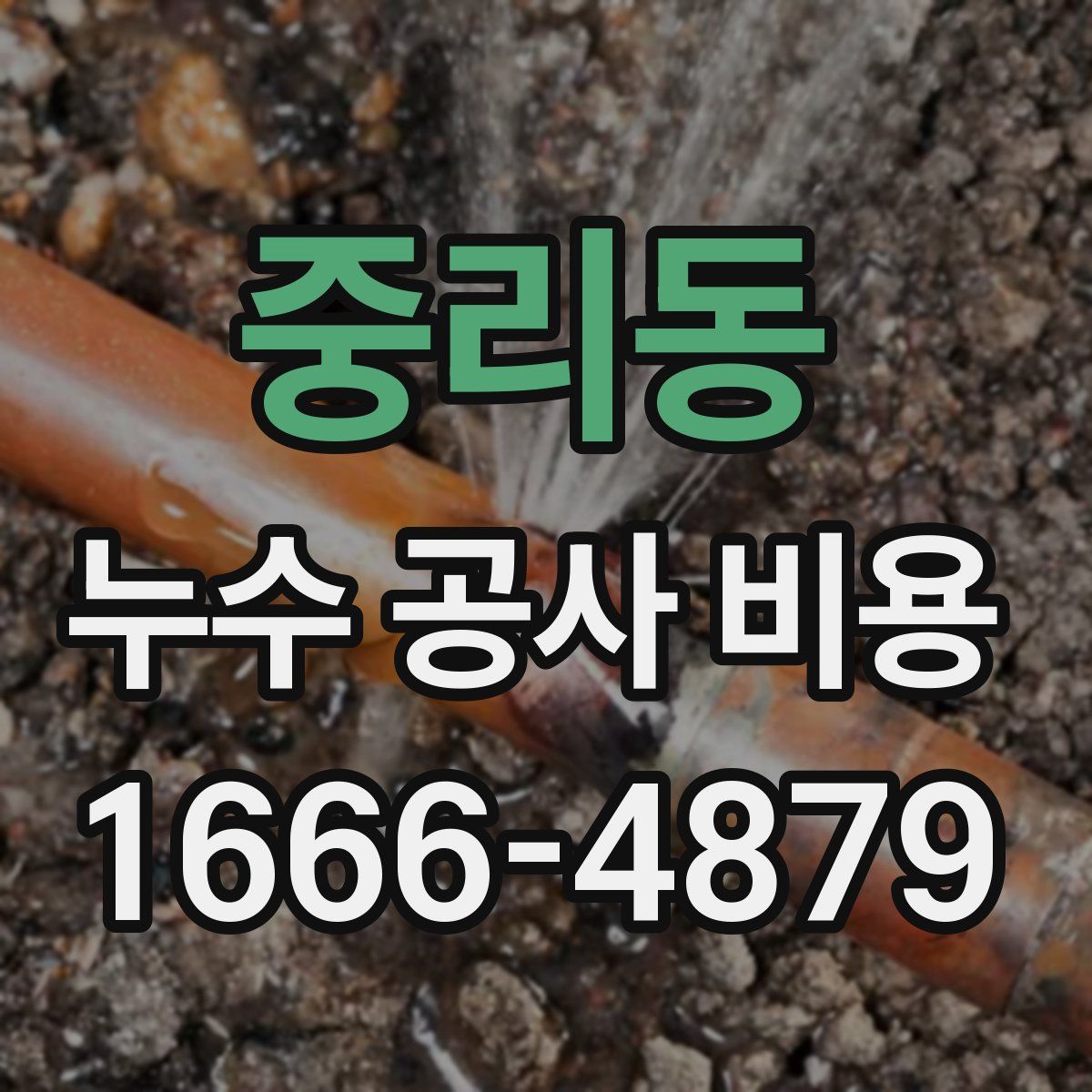 중리동 누수 공사 비용