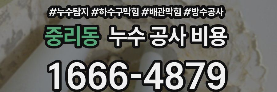 중리동 누수 공사 비용