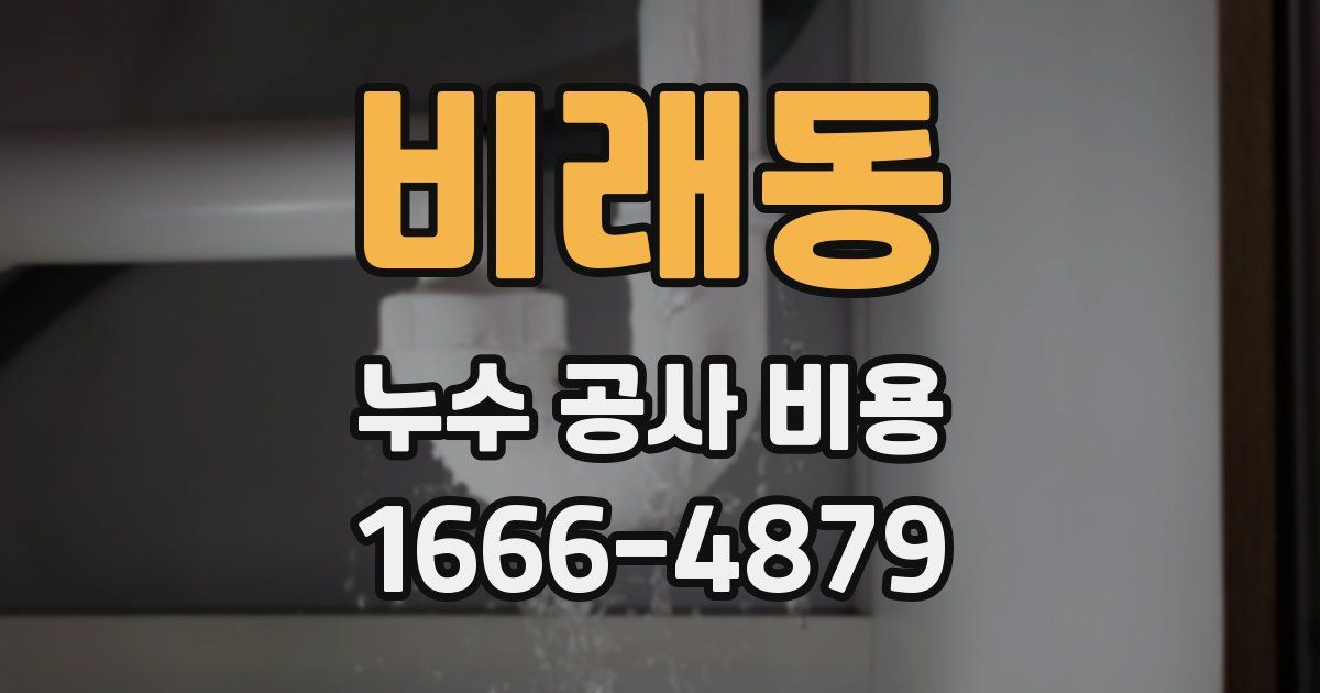 비래동 누수 공사 비용