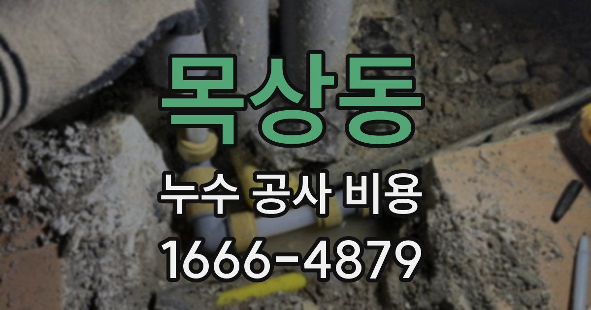목상동 누수 공사 비용