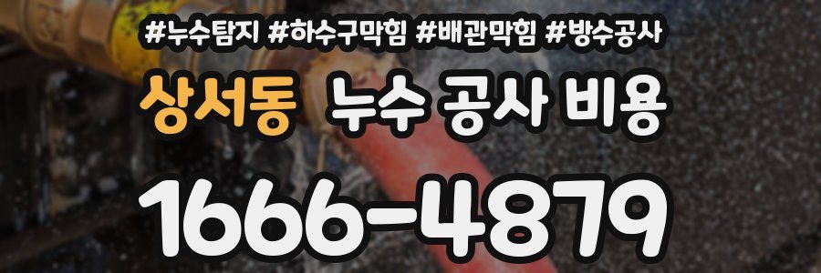 상서동 누수 공사 비용