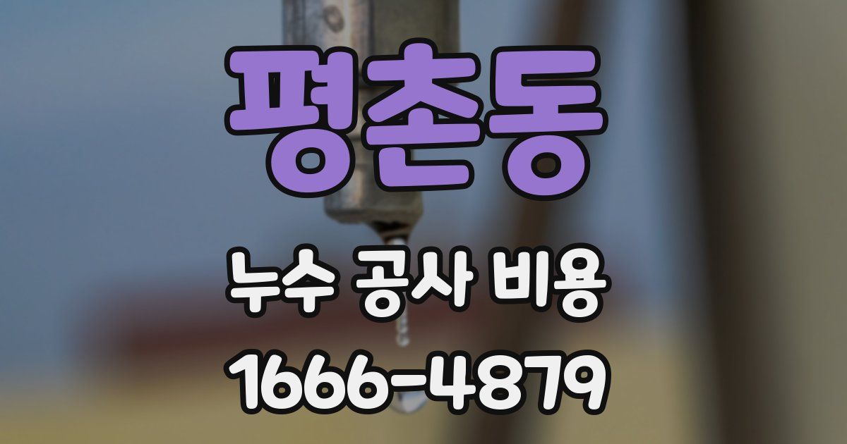 평촌동 누수 공사 비용