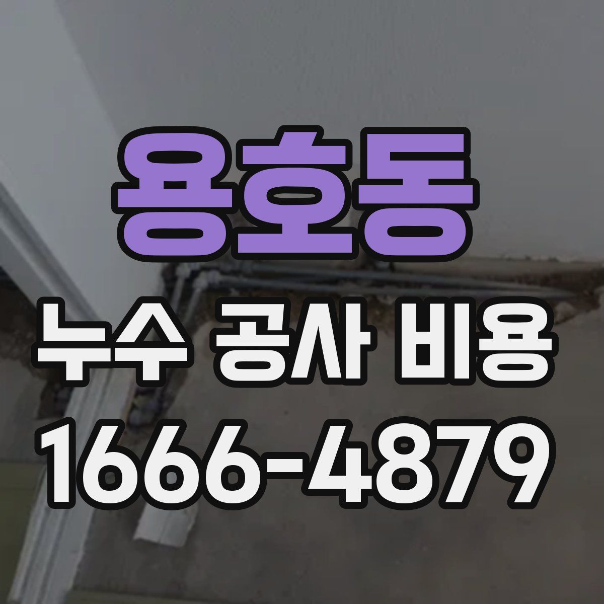 용호동 누수 공사 비용