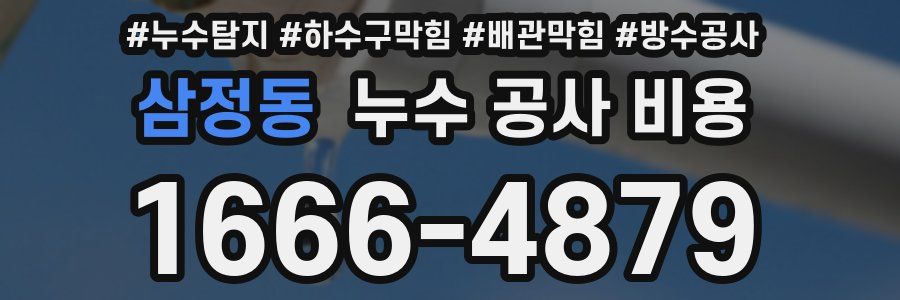 삼정동 누수 공사 비용