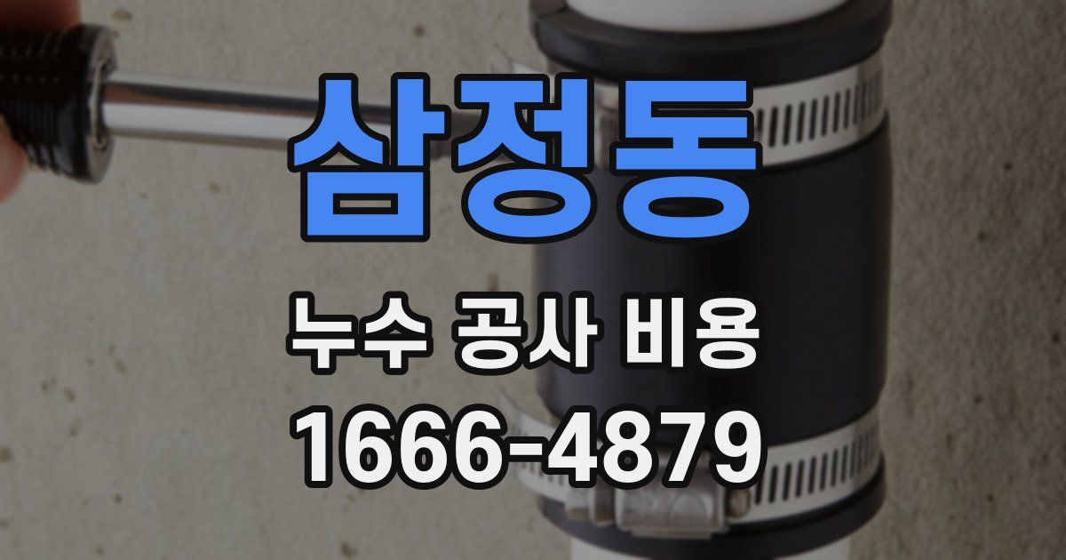삼정동 누수 공사 비용