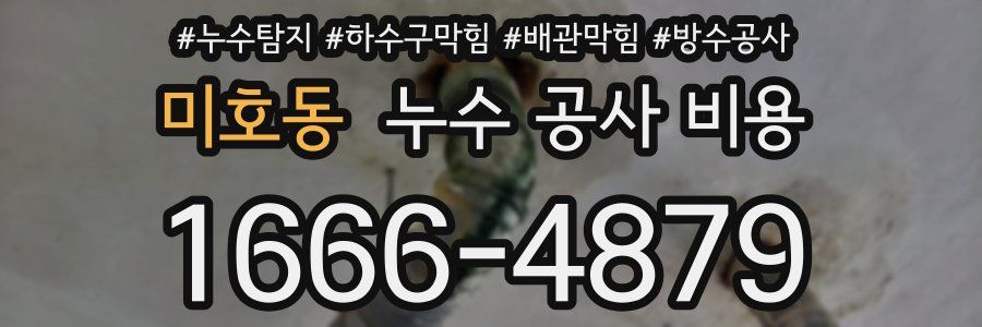미호동 누수 공사 비용