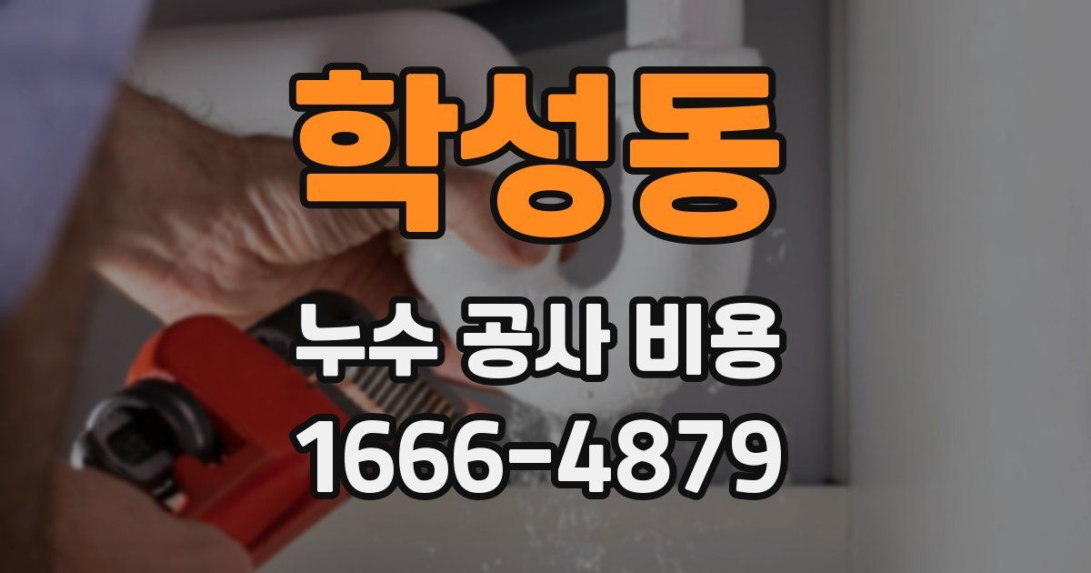 학성동 누수 공사 비용