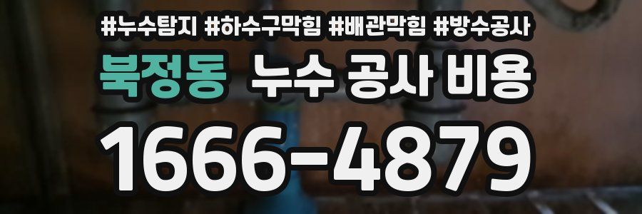 북정동 누수 공사 비용