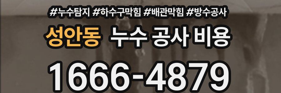 성안동 누수 공사 비용