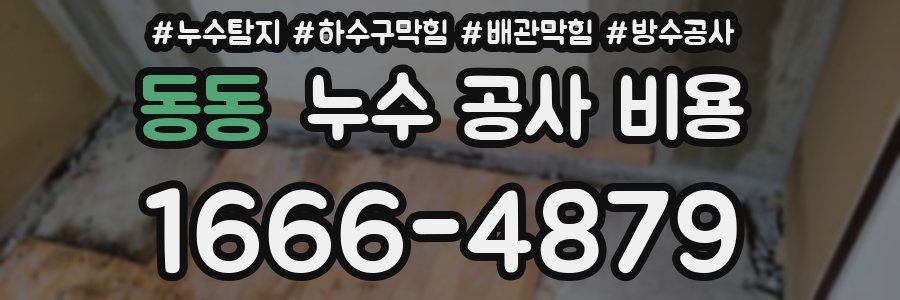 동동 누수 공사 비용