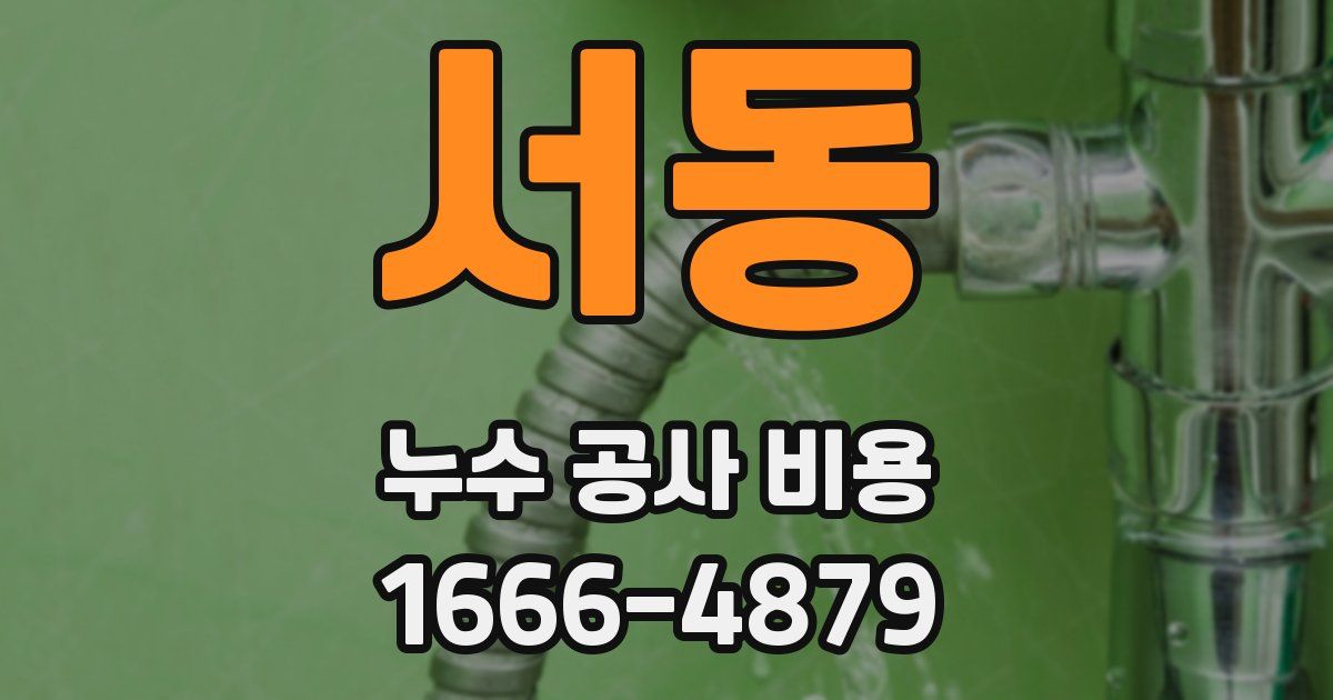 서동 누수 공사 비용