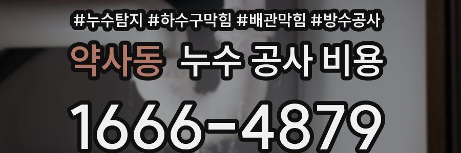약사동 누수 공사 비용