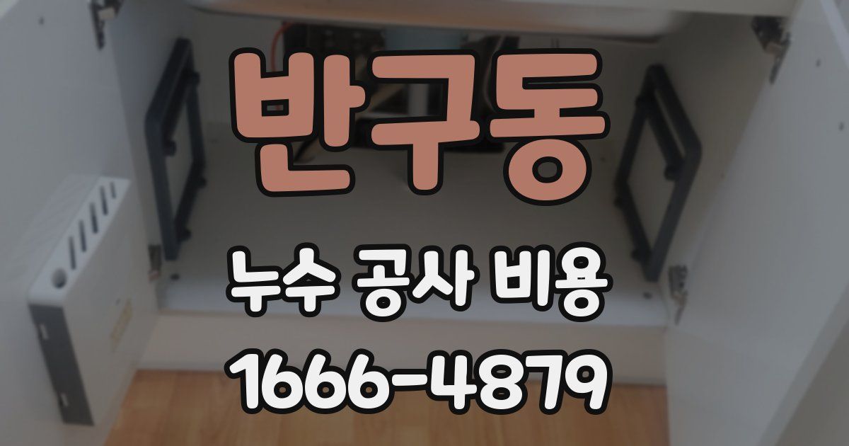 반구동 누수 공사 비용
