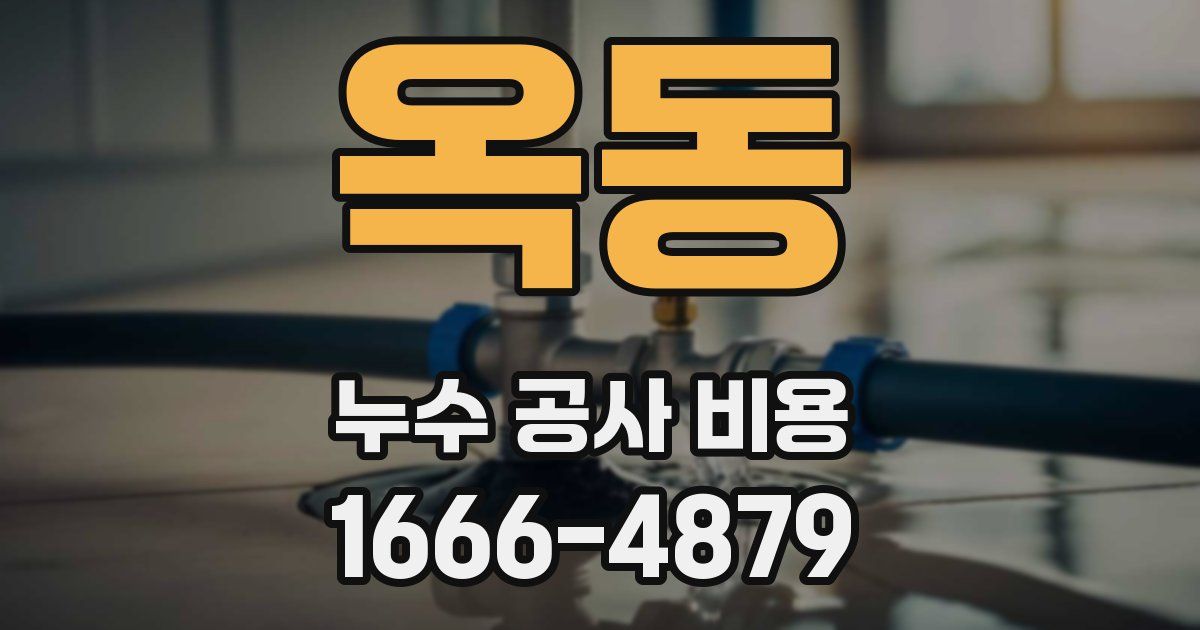 옥동 누수 공사 비용
