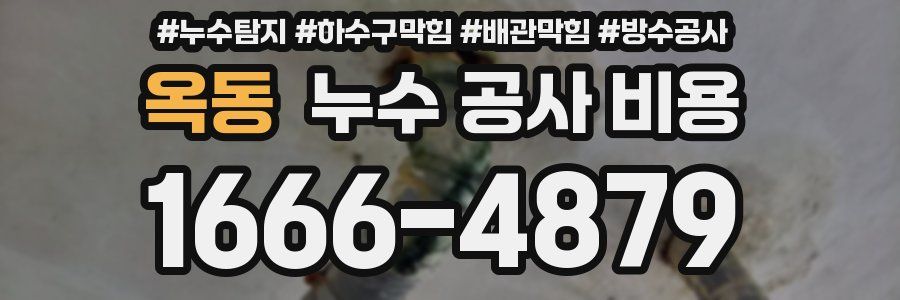 옥동 누수 공사 비용
