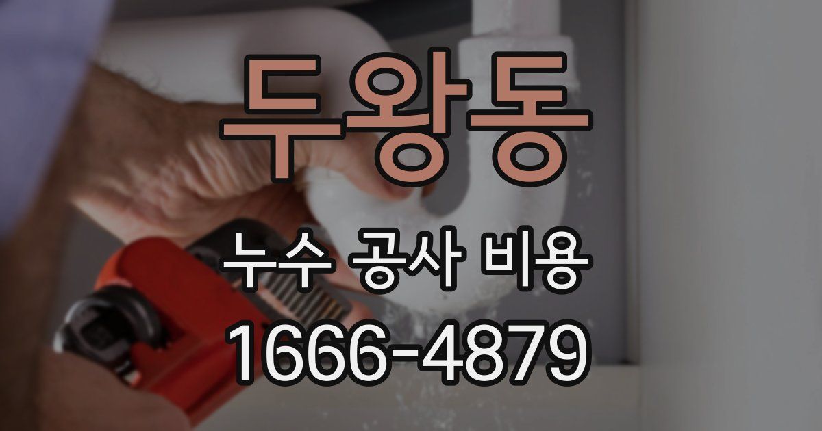 두왕동 누수 공사 비용