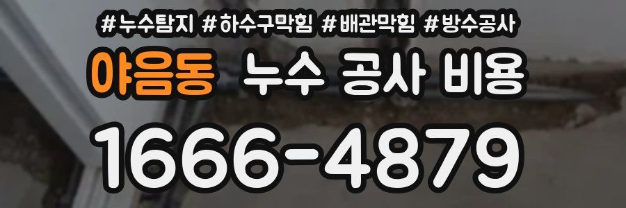 야음동 누수 공사 비용