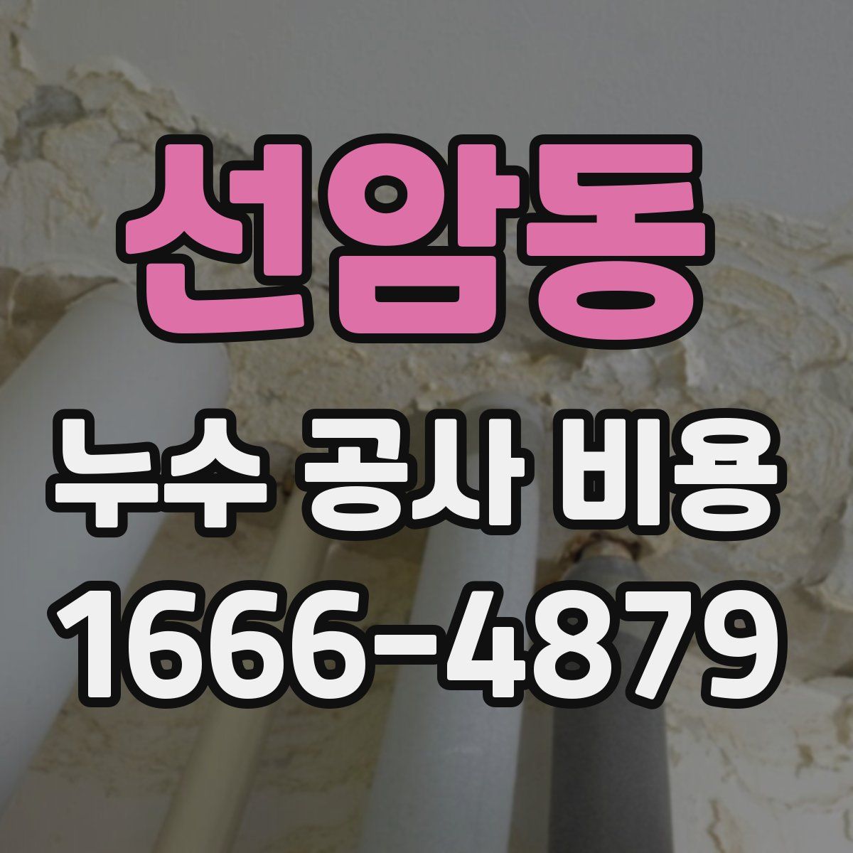 선암동 누수 공사 비용