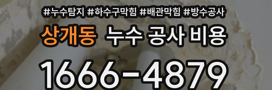 상개동 누수 공사 비용