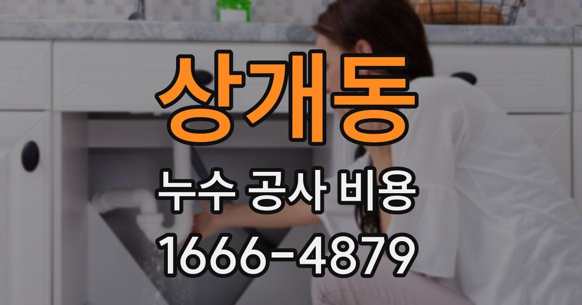 상개동 누수 공사 비용