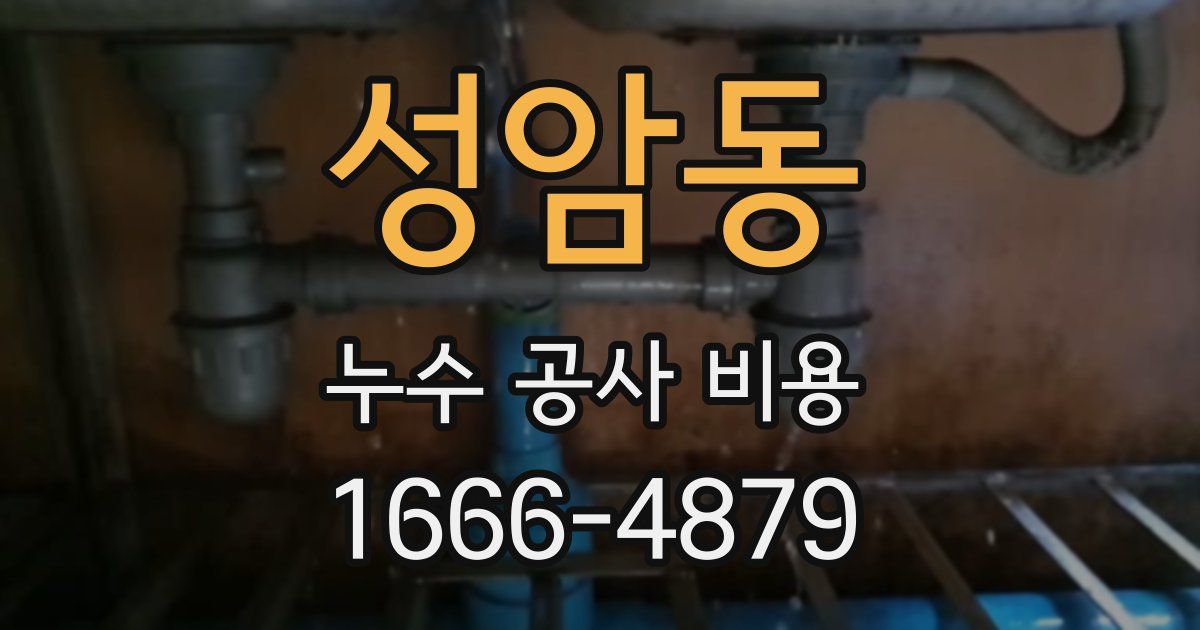 성암동 누수 공사 비용