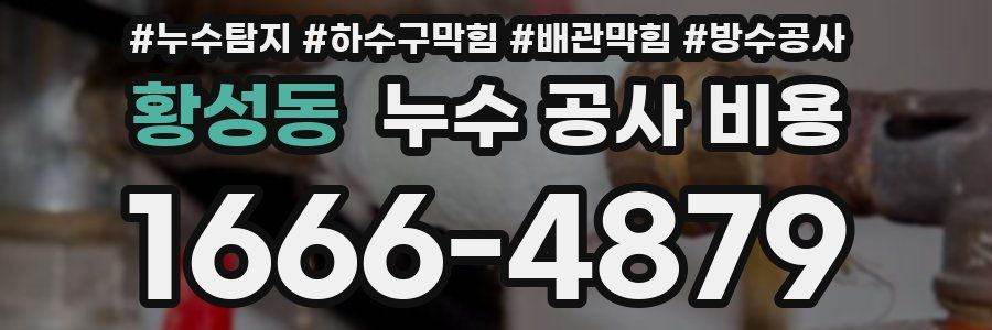 황성동 누수 공사 비용