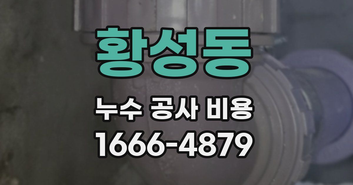 황성동 누수 공사 비용