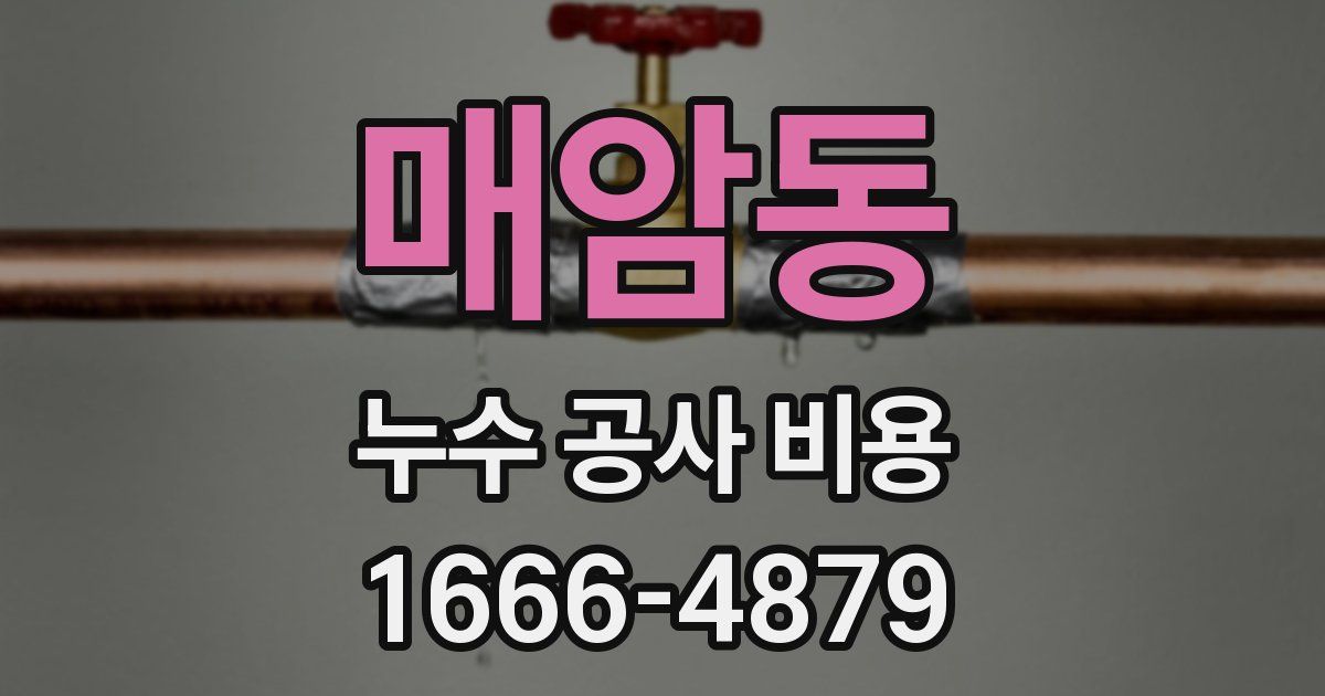 매암동 누수 공사 비용