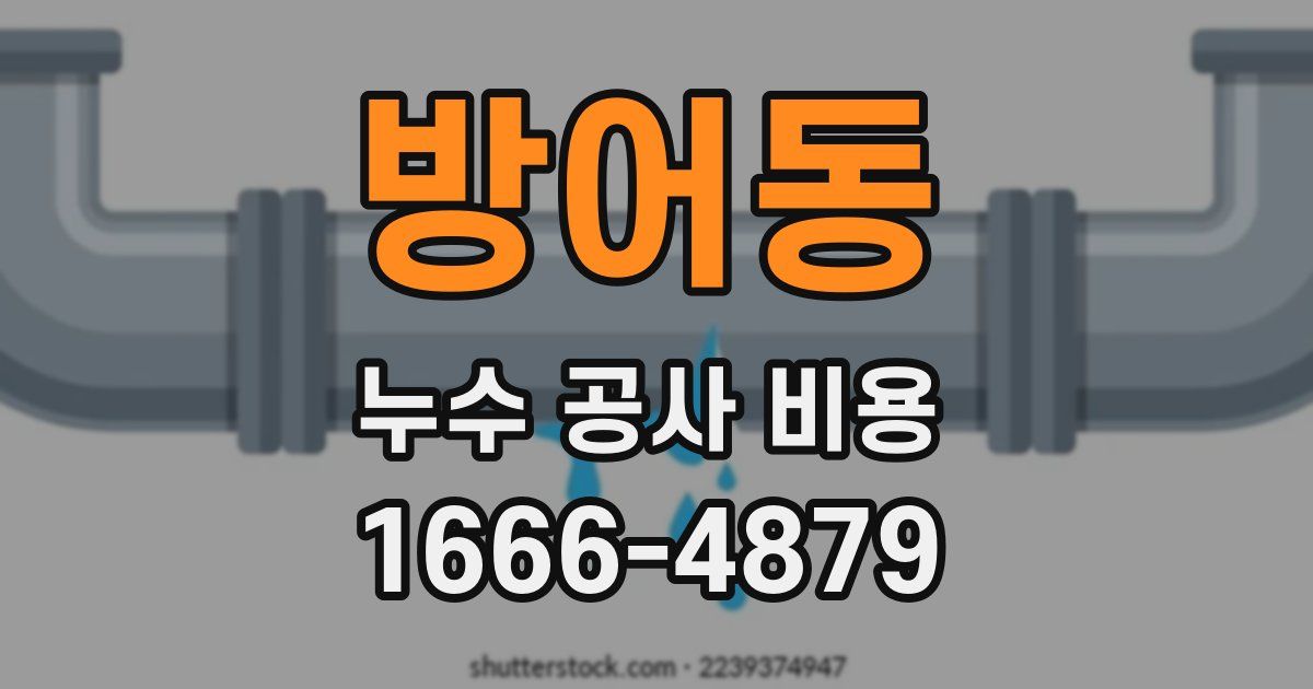 방어동 누수 공사 비용