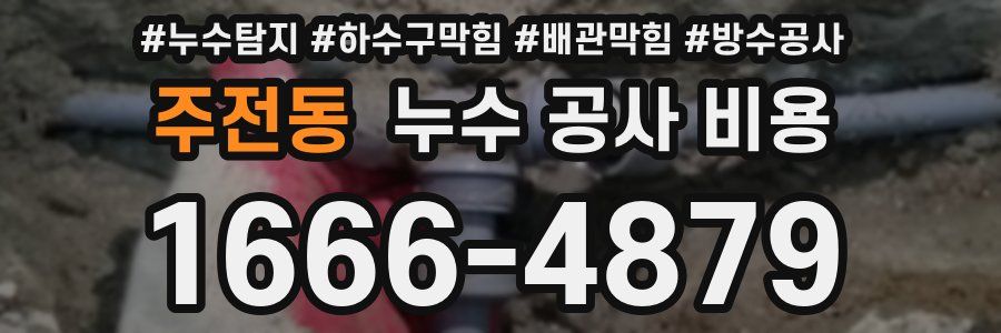 주전동 누수 공사 비용
