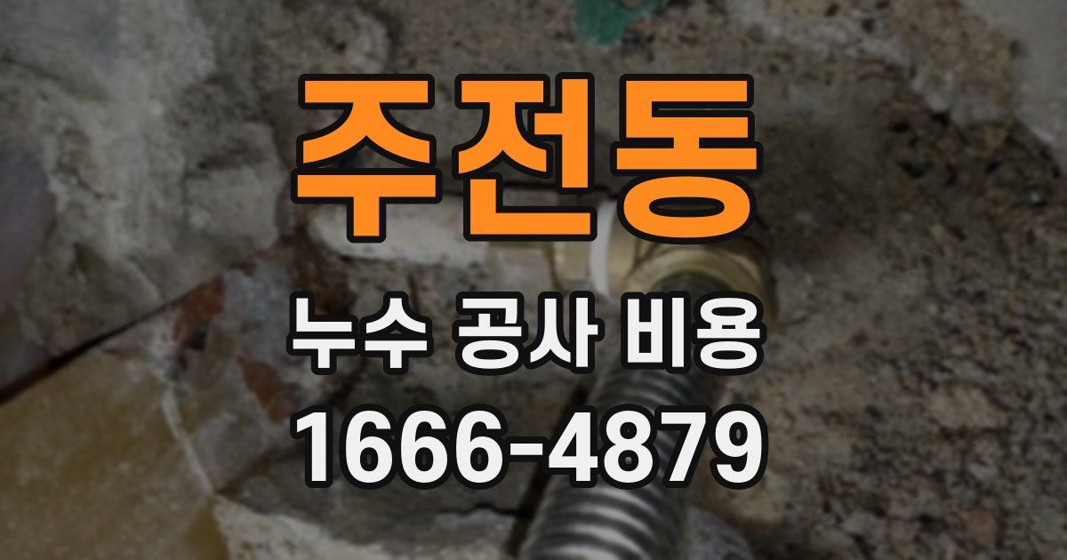 주전동 누수 공사 비용